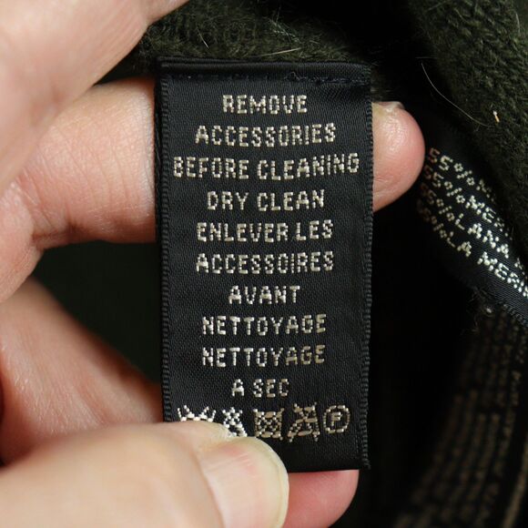 EC Ralph Lauren Black Label Cashmere Wool Silk Wrap Dress Size L - Picture 9 of 10